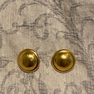 VINTAGE gold tone 80s earrings